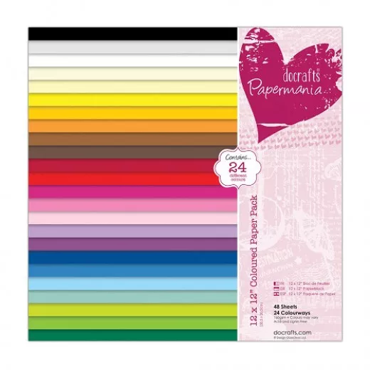 Coloured Paper Pack 12x12